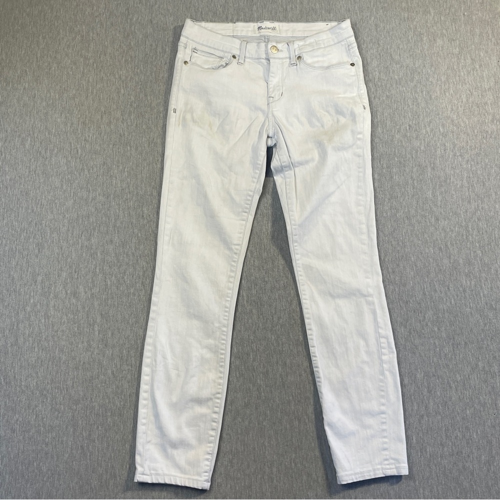 Madewell Mid Rise Straight Jeans Women’s Size 28 White Cropped